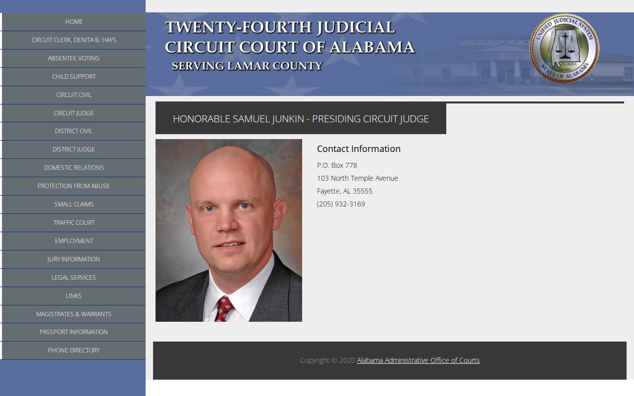 Lamar County Circuit Court docket information